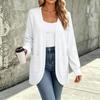 Women's Color V-Neck Long Sleeve Knit Cardigan Jacket for Fall Winter Casual Wear
