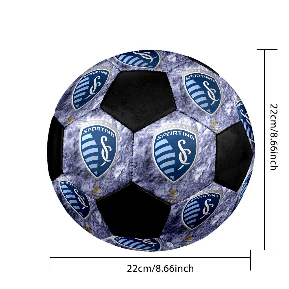 Sporting Kansas City Soccer Ball Colorful All Ages Machine Stitched PVC Competition Ready Durable High-Bounce
