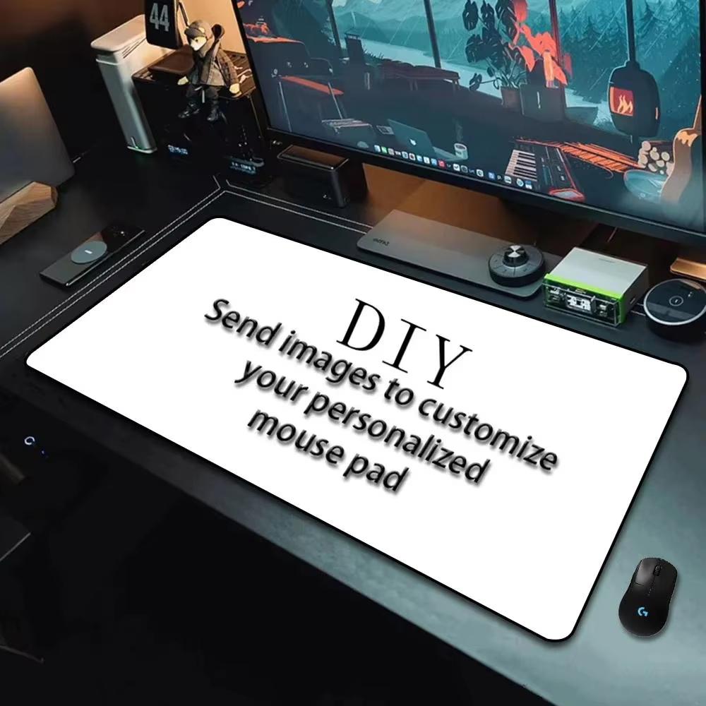 Tapis de Souris Personnalisé DIY avec Votre Image, Grand Tapis de Bureau pour Gaming Antidérapant Caoutchouc Clavier pour Gamer Bureau
