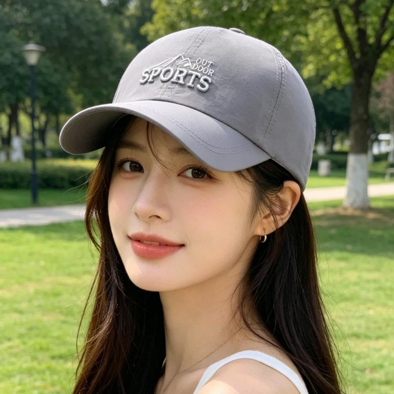 Summer Quick-Dry 3D Embroidery Baseball Cap Outdoor Sports Duckbill Cap With Embroidered Letter Sun Protection Running Hat