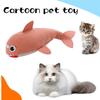 Interactive Plush Cat Toys Cartoon Shark Design with Catnip Teeth-grinding Bite Resistant Prevent Boredom Cat Toys