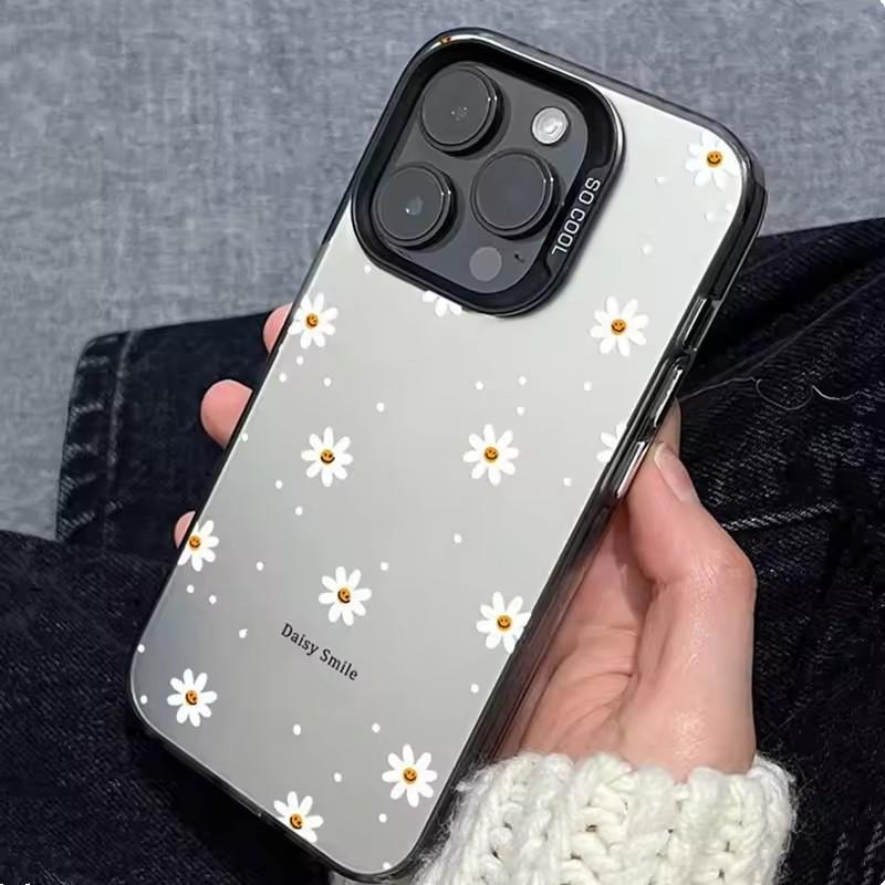 S25 S24 S23 Ultra Case For Samsung A54  A55 5G A15 A35 S24 Ultra S22 S21 S20 S23 FE Daisy Smile Pattern Anti-Fall Cover