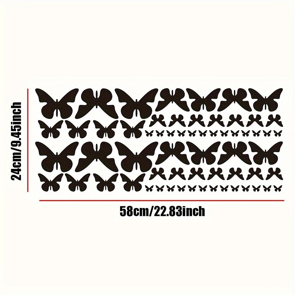 62 шт. Розовые наклейки на автомобиль с бабочками - Виниловые наклейки из ПВХ для бампера, боковой двери и стайлинга кузова, Водонепроницаемые и прочные, с праздничной тематикой для Хэллоуина,