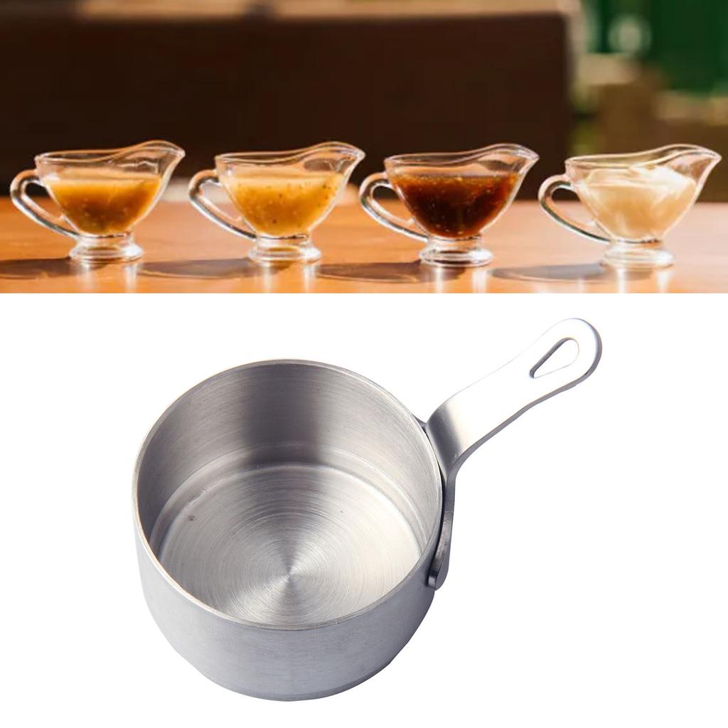 Stainless Steel Sauce Cup Mini Dipping Sauce Bowl Condiment Container with Handle for Restaurant S