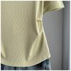 Plus Size Square Neck Standard Sleeve T-Shirt Loose Slimming Ribbed Base Top Versatile Breathable Soft Material Flattering Slim Women Top