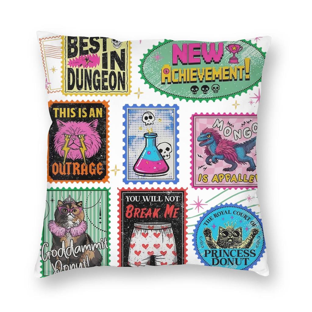 Mongo Is Appalled Pillowcase Printed Polyester Cushion Cover Decorative Dungeon Crawler Carl Throw Pillow Case Cover Home Zipper