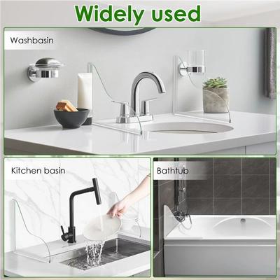 Acrylic Bathtub Splash Guard Easy Install Transparent Water Baffle Plate Self-Adhesive Waterproof Washbasin Sink Baffle Shower