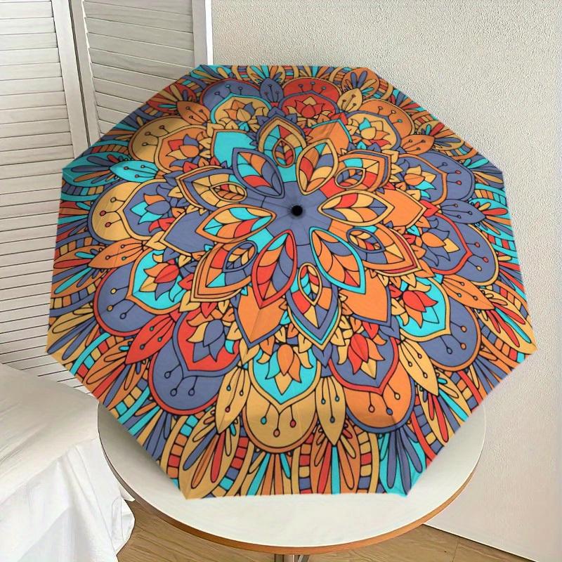 1pc Mandala Pattern Themed Umbrella -Home Travel Portable Outdoor Accessories, Multi-functional Umbrella Gift081617