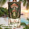 Forest Nature Theme Beach Towel Personalized Custom Name & Text Soft Quick Dry Beach Towel for Swimming Travel