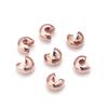 50/80PCS Copper Round Covers Open Crimp End Beads Dia 3 4 5 Mm Stopper Spacer Beads For DIY Jewelry Making Findings Supplies