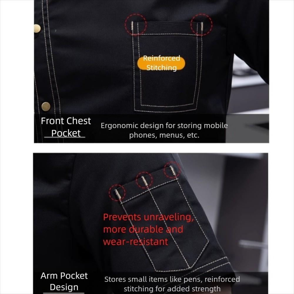 Breathable Mesh Chef Jacket Short-sleeved Kitchen Cook Shirts Kitchen Clothing Chef Uniform Hotel