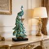 Yousheng Peacock Ornament Resin Sculpture Decorative Figurine Home Office Garden Decor Artistic Tabletop