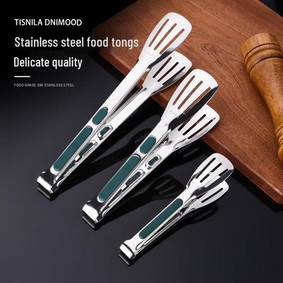 304 Stainless Steel Multi-Purpose Food Tongs - Ideal for Kitchen, Hotel, Grill, and BBQ Use