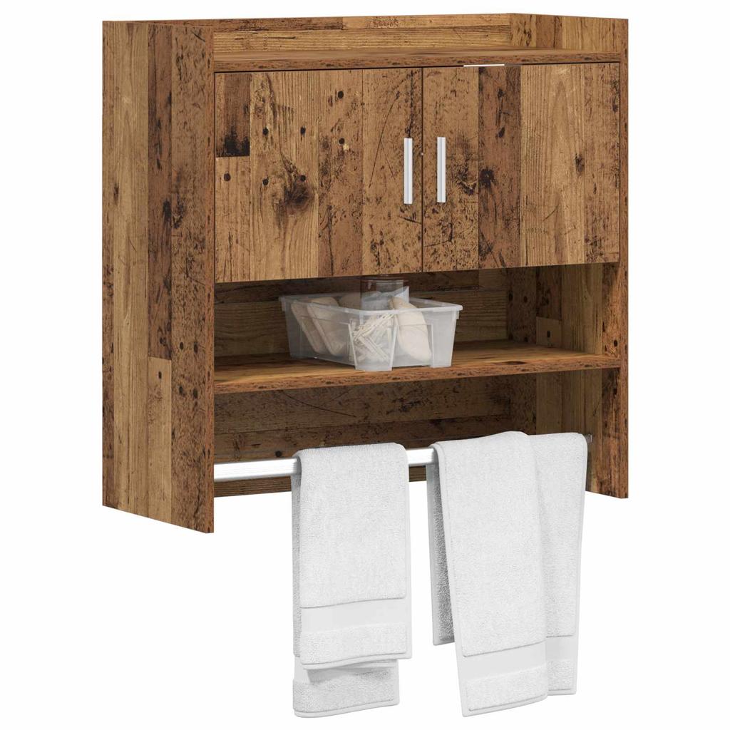 Wall Shelf Wall Mount Reclaimed Wood 80 x 36 x 80 cm Engineered Wood