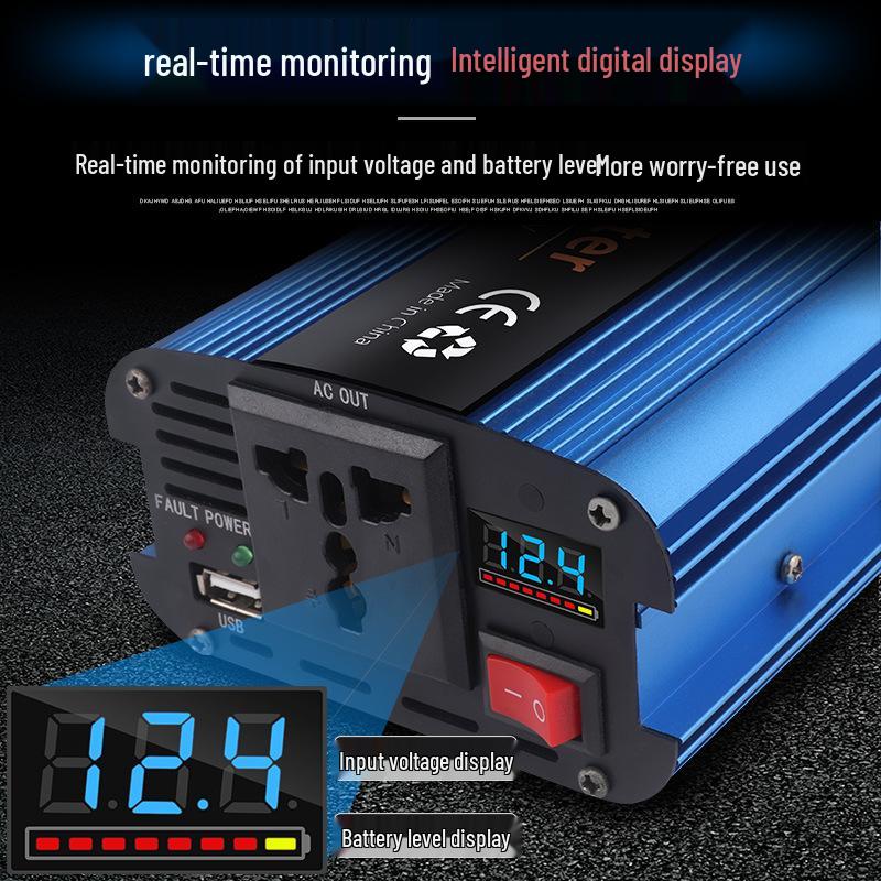 Smart Car Solar Inverter 12V/24V To 220V Converter