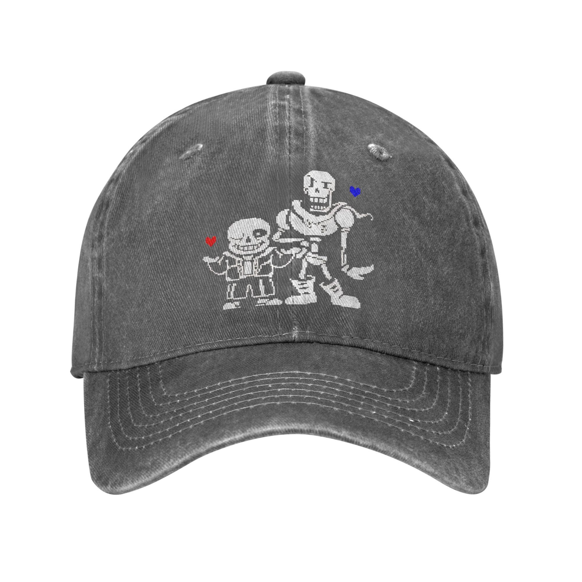 

Undertales Sun Baseball Cap Trendy Men Adult Washed Trucker Hat Hot Sale Custom DIY Outdoor Sports Snapback Cap Birthday Gift One Size серый