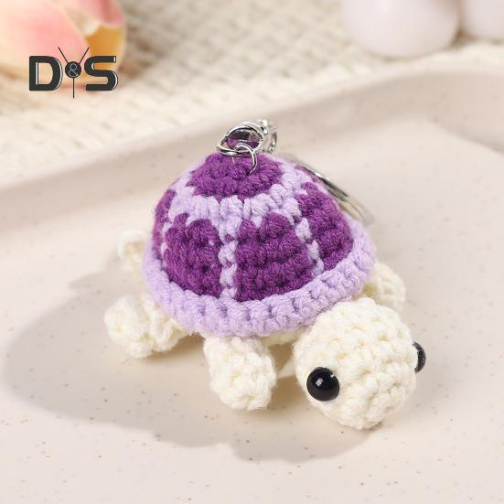 Keychain Pendant Crochet Turtle Shape Charm Hanging Ornament Wallet Backpack Car Keys Accessory Pendant Birthday Gift