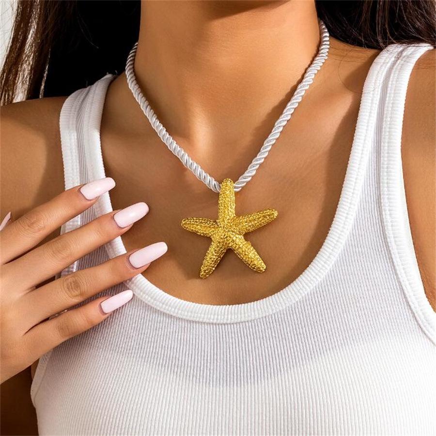 Starfish Pendant and Earrings Set - Ocean Beach Party Jewelry