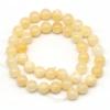 Natural Beige Yellow Jade Round Loose Beads for DIY Bracelet and Necklace Accessories