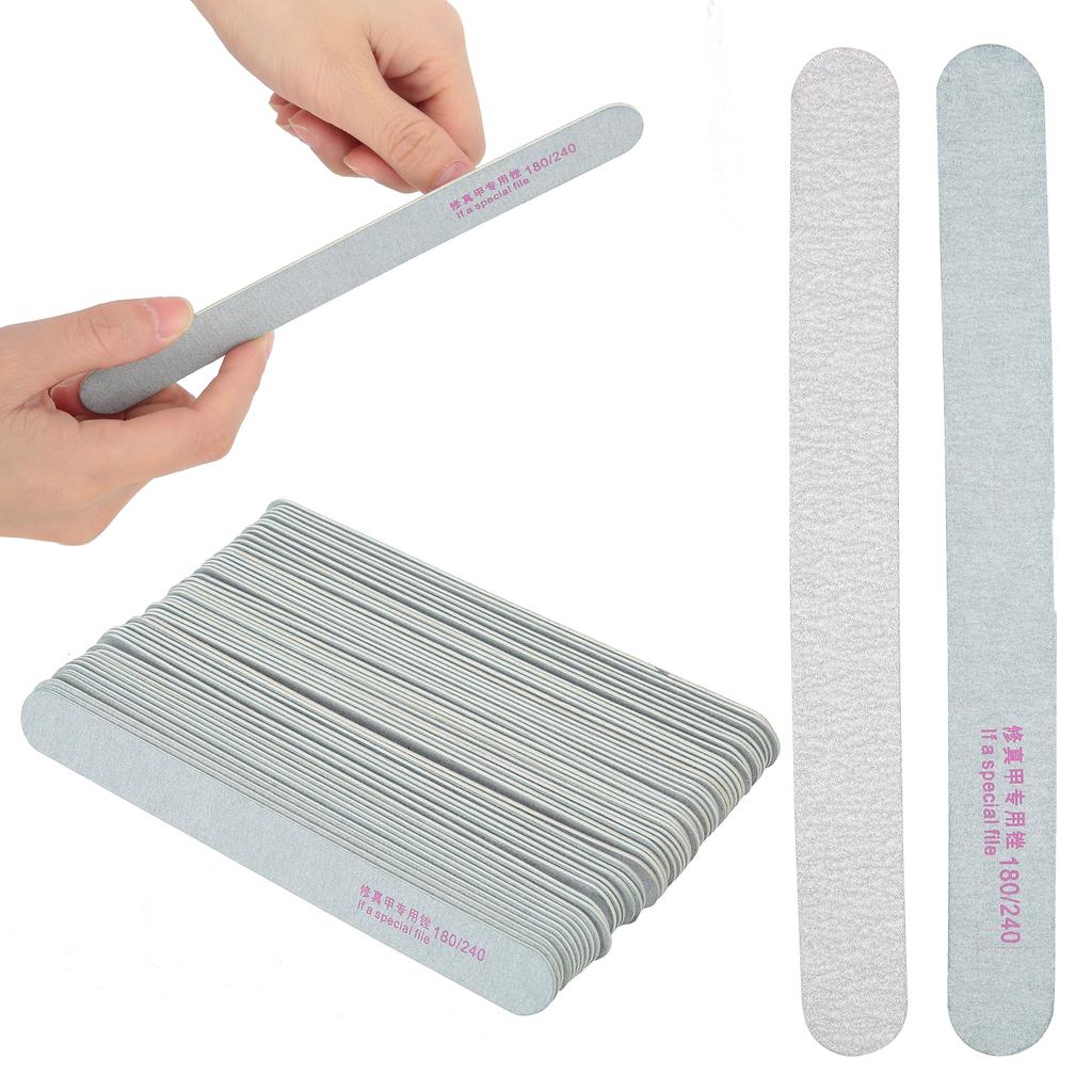 50pcs Nail Files Double Sided 180240 Grit Nail Buffering Files for Home Nail Salon