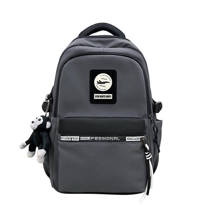 Mochila Bolsa de Ombro Masculina Simples Grande Capacidade Bolsa de Viagem para Computador Menina Ensino Fundamental Médio Mochila Escolar