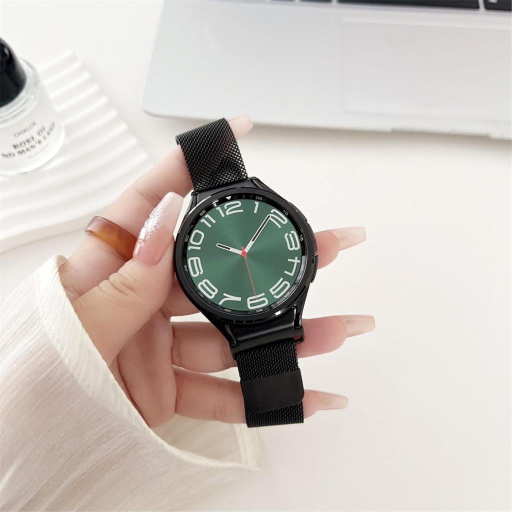 Magnetic Metal Band for Samsung Galaxy Watch 7 6 5 4 FE 40mm 44mm/Galaxy 6 Classic 43mm 47mm/4 Classic 42mm 46mm/5 Pro 45mm,One Click Attachment,No