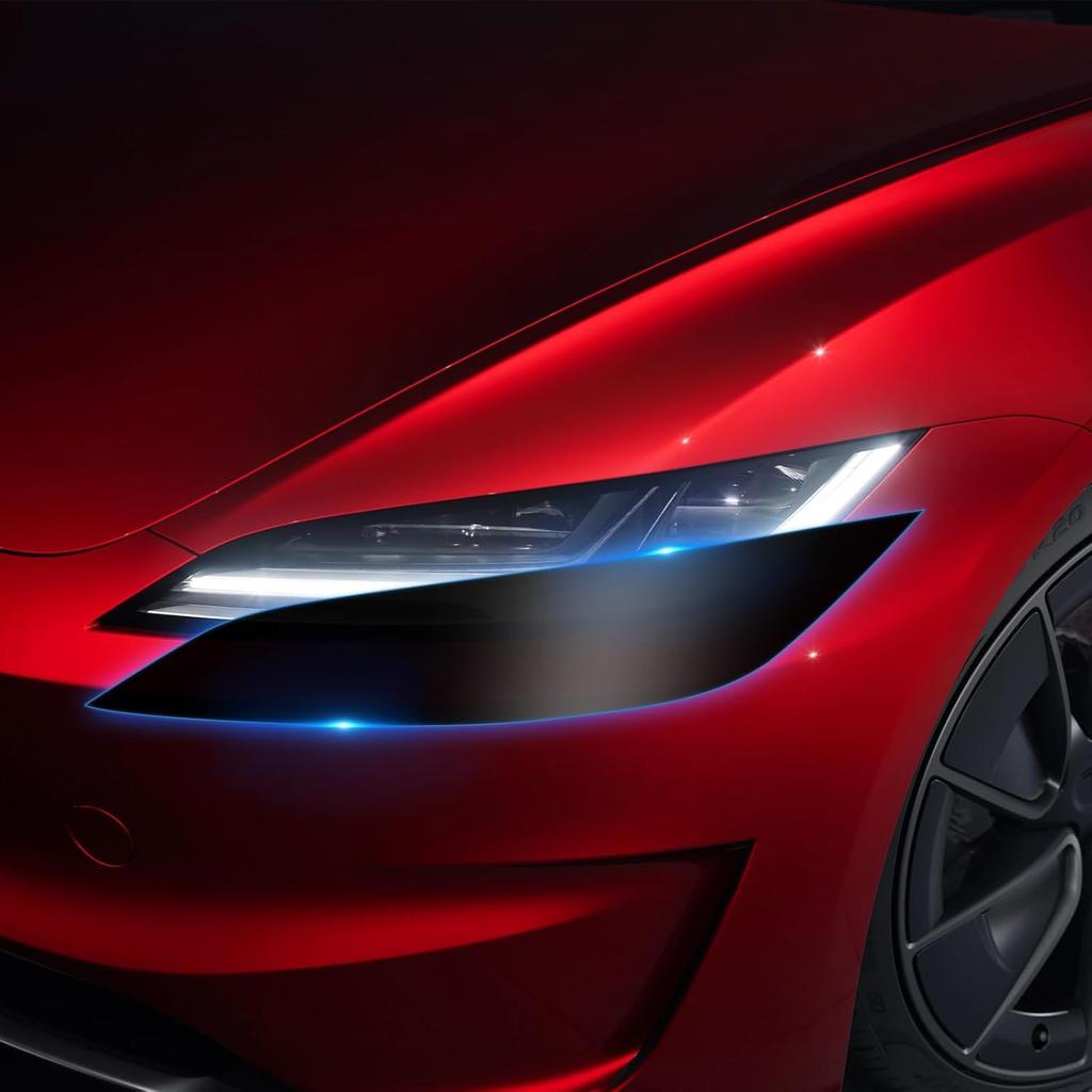for Tesla Model 3 2024 2025 2026 Headlights Smoke Tint PPF 70% VLT Smokey Headlamp Film Paint Protection Custom Fit Anti Scratch Self Healing Guard