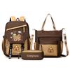 Capybara School Backpack Children School Bags Set Casual 3pcs Daypack Teens Girls Shoulder Bag Book Bag Schoolbag Kids Backpack