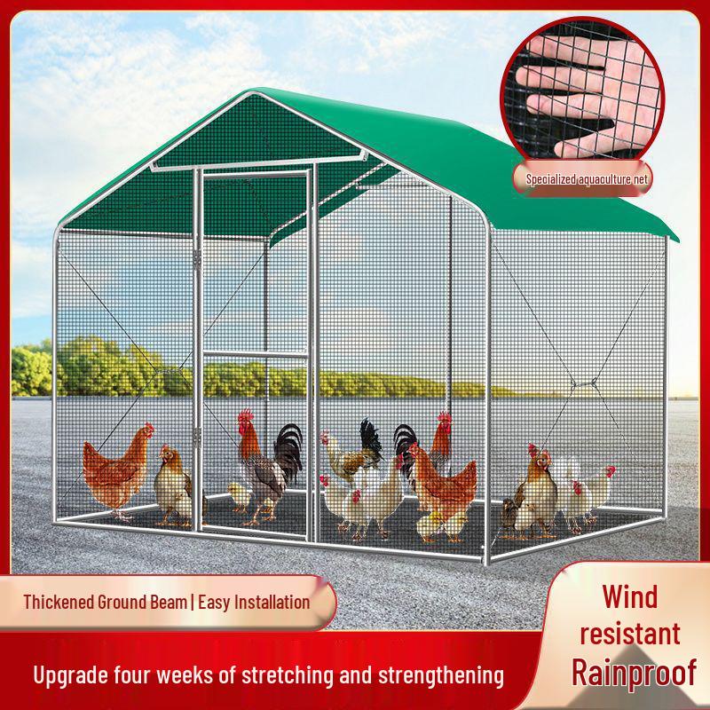 Outdoor Chicken Coop Cage: Rainproof, Windproof, Sun-Protected Shelter for Poultry and Pigeons
