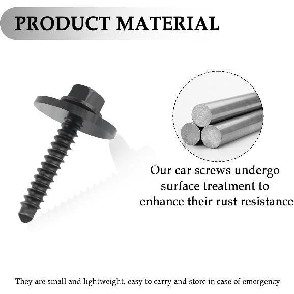 20PCS Car Wheel Well Liners Replacement OEM#11570498,Multi-Purpose Car M4 Fender Liner Screws & Bolts for Various Parts,Universal Bumper Cover Fender