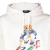 Polo Ralph Lauren FW23 Paint Splash Logo Print Loose Fit Hoodie Men Hoodies White 710926546-001