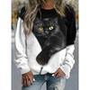 Fashion Women'S Long Sleeves T-Shirt Funny Cat 3D Print Top Woman T Shirt Casual Clothing Summer Female Tshirt