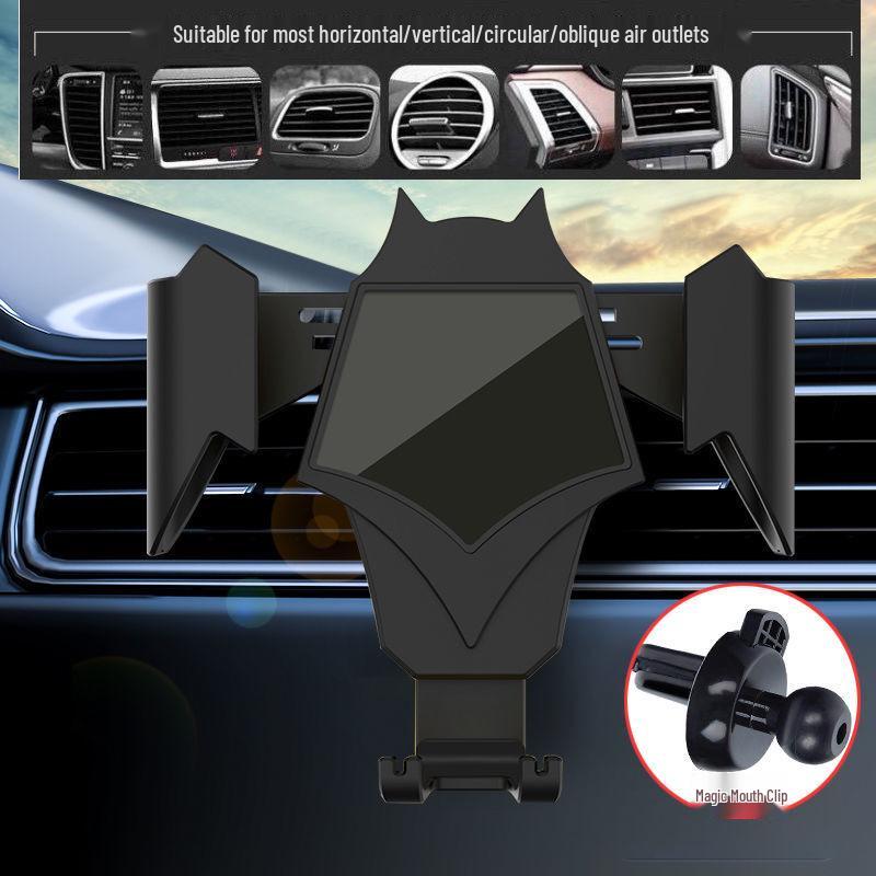 Creative Bat Car Phone Holder - Universal Air Vent Clip-on for Stable Navigation