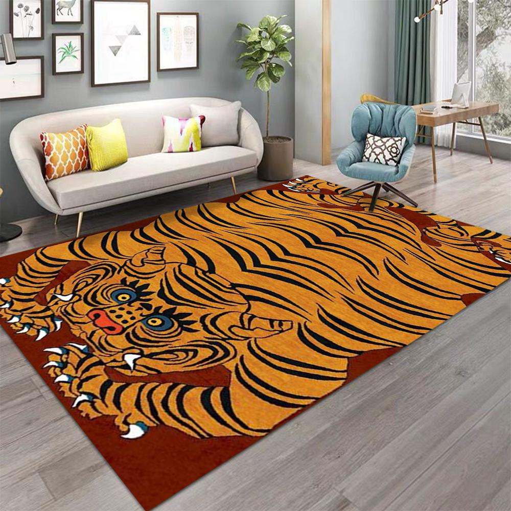 Tibetan Tiger Carpet Persian-Style Bedroom Area Rug Mat Exotic National Pattern Holiday Rectangle Decoration Rug