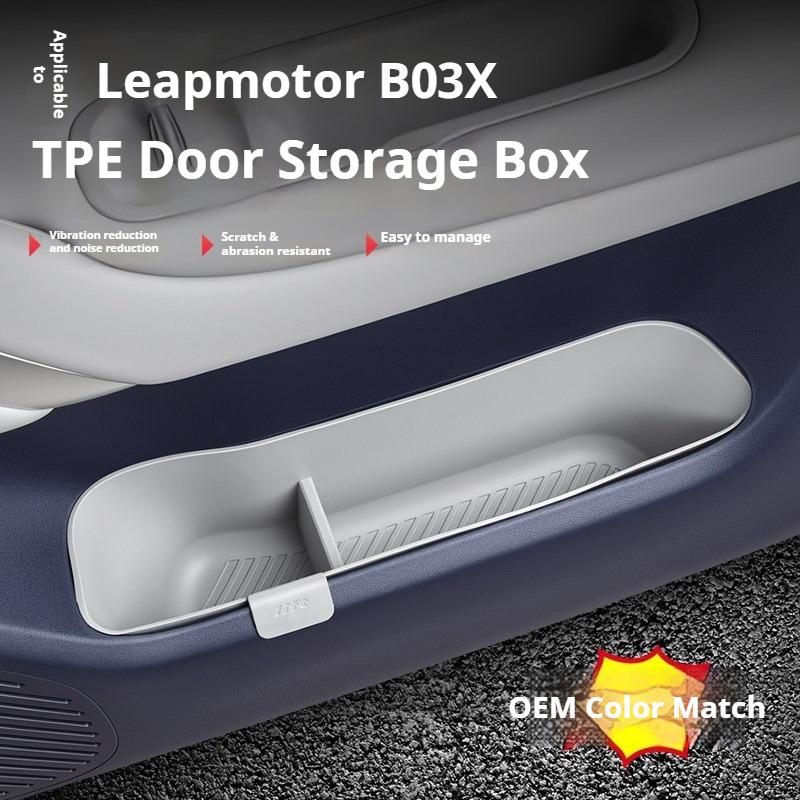 Pro Leapmotor B03X A10 Přihrádka ve dveřích Úložný box Pod drážkou dveří Vodotěsná ochranná podložka Příslušenství interiéru vozu
