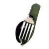 4-in-1 Stainless Steel Spoon Knife Fork Bottle Opener Foldable Pocket Kit Outdoor Cutlery Set Foldable Portable Compact