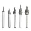 5PCS Double Cut Carbide Rotary Burrs 6mm Shank Carbide Burr Set Carbide Cutting Heads  Auto Shop