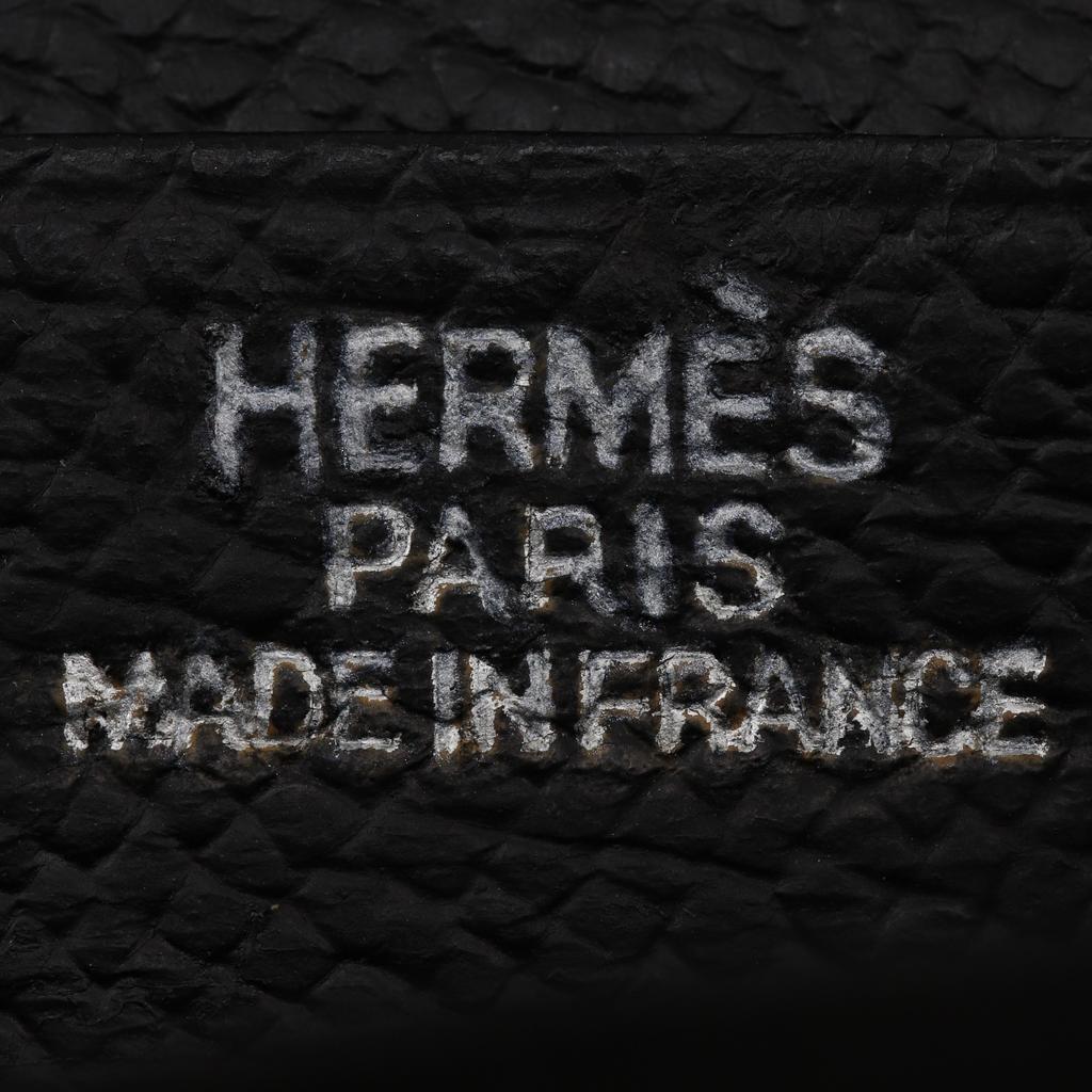 Hermes Beansufla Purse Black / SilverHardware Epsom Unisex Used