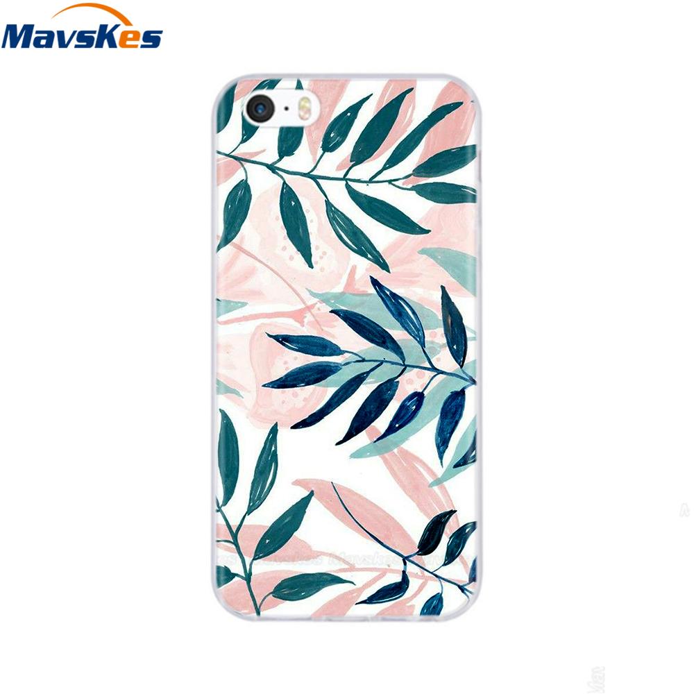 soft tpu case for iPhone 4 4s 5 5s SE 6 6s cute cartoon cat flower fashionable silicone phone case cover full protective coque