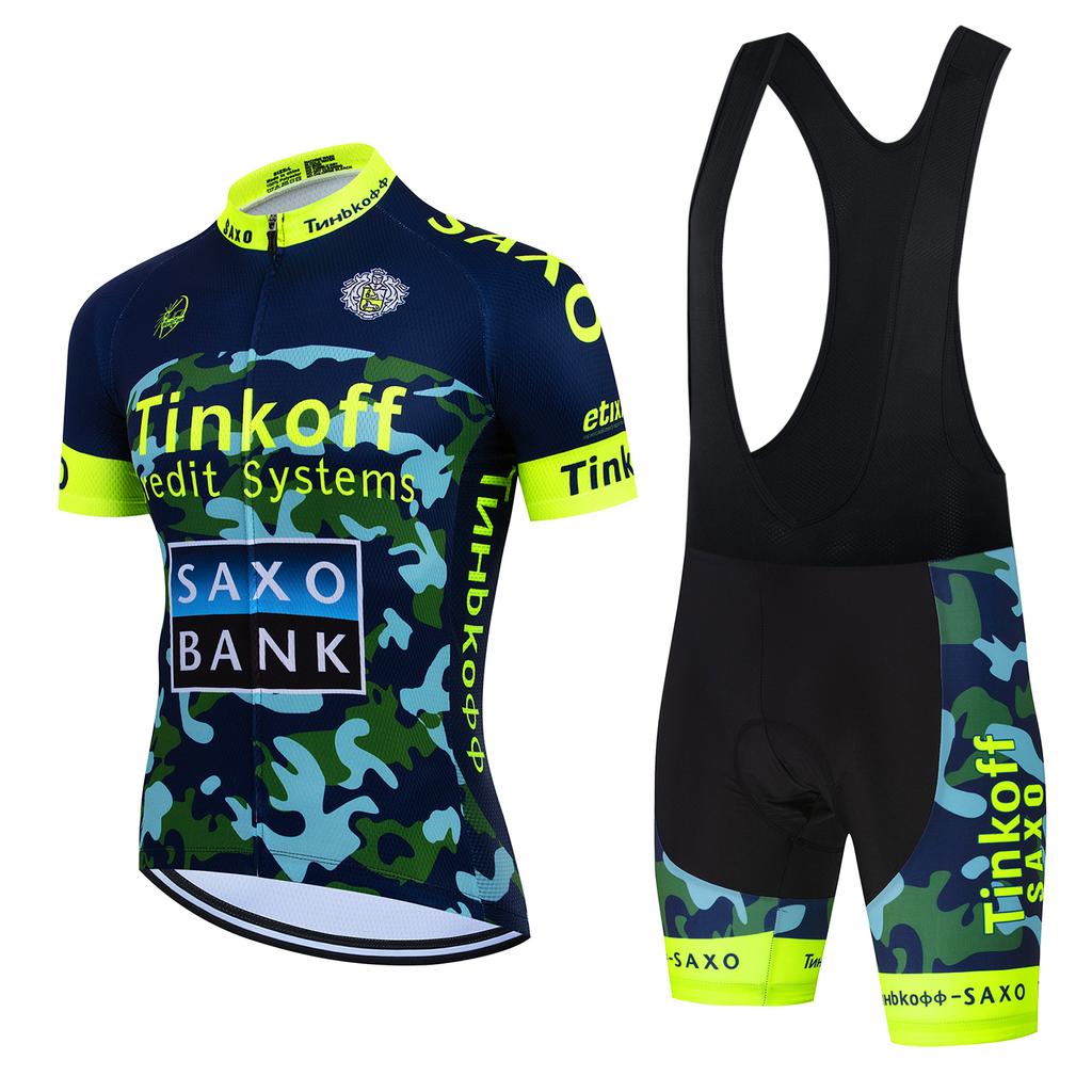 2026Tinkoff saxo bank Cycling Jersey Set Breathable Cycling Shirt Summer Cycling Clothing Mountain Bike Riding Clothes Triathlon