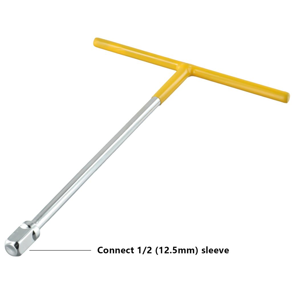 T Type T-handles Wrench Hex Socket Wrench 27cm/10.63\" 1/2-inch 19cm/7.48\" High-carbon Steel Inner Hexagon Silver And Yellow