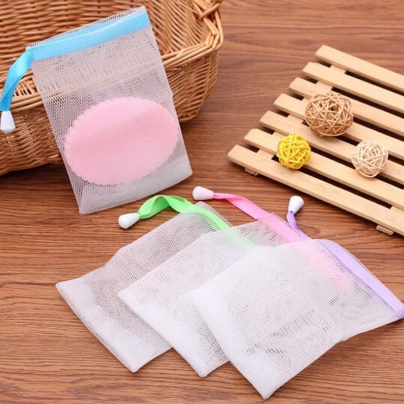

10Pcs/set Portable Clean Foaming Mesh Bag Soap Foaming Nets for Shower Washing Bathroom Accessories Random Color