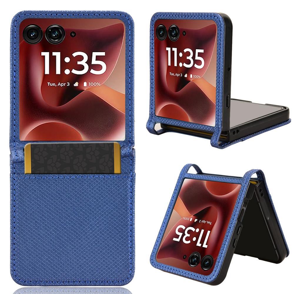 Für Motorola Razr 60 Ultra 5G/Razr Ultra 2025 5G Hülle PU-Leder Diamantstruktur Handyhülle mit Kartenfach