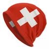 Individuelle Schweizer Flagge Mütze Unisex Winter Warm Mütze Herren Strickmütze Outdoor Ski Sturmhauben Mützen Unisex Damen