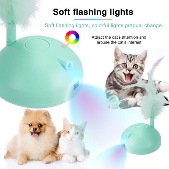 Cats Interactive Toy Automatic Intelligent Car USB Charging LED Indoor Kitten Toy