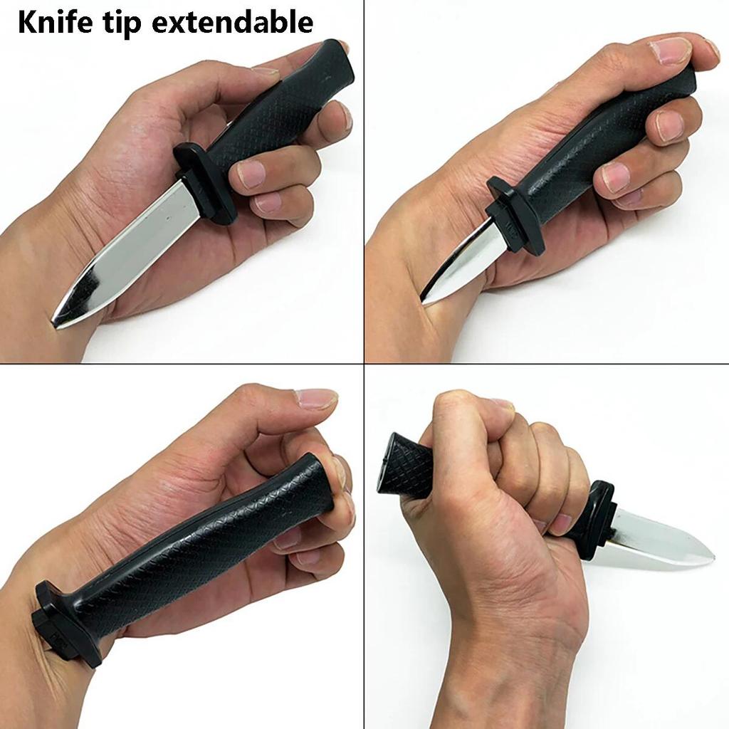 1 Piece/2 Pieces/3 Pieces Of Plastic Halloween Retractable Fake Knife Props, Suitable For Pranks, Scary Prank Toys