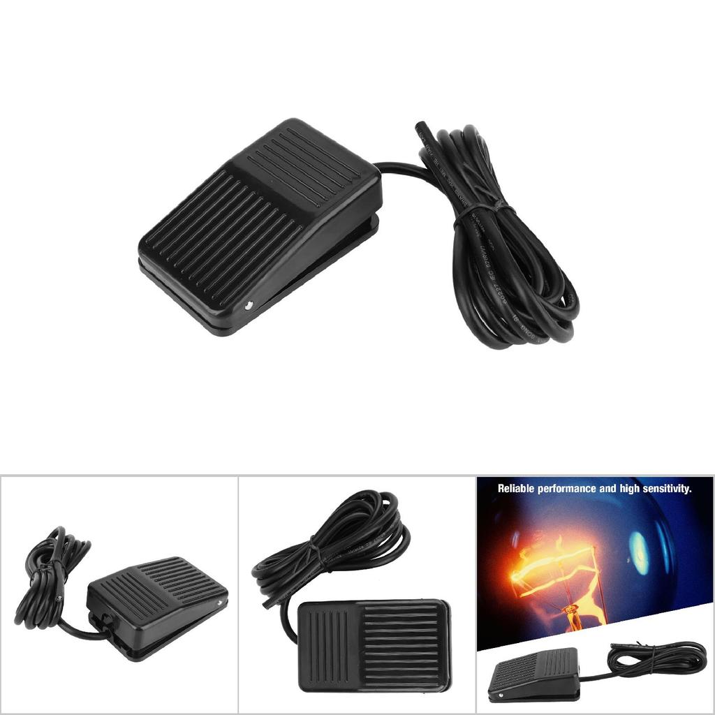 TFS 01 250VAC 10A Anti slip Momentary Foot Controller Pedal Control Switch Black(2M)