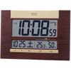 Seiko Clock Wall Clock / Table Clock (Dual-Use) Radio-Controlled Digital Calendar Brown Woodgrain...