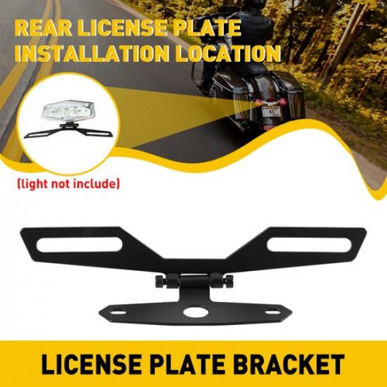 Motorcycle Rear Car License Plate Holder Mount Bracket Tail Aluminum Universal