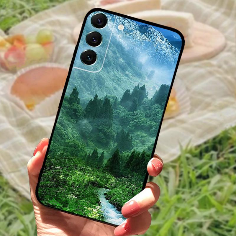 Case For Samsung Galaxy S22 Ultra Coque S22 Plus Full Protective Silicone Cartoon Painted Fundas Cover For Samsung S 22 Fundas
